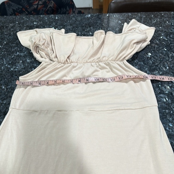 Women's Off Shoulder Ruffle Maternity Dress Elegant - Picture 7 of 9